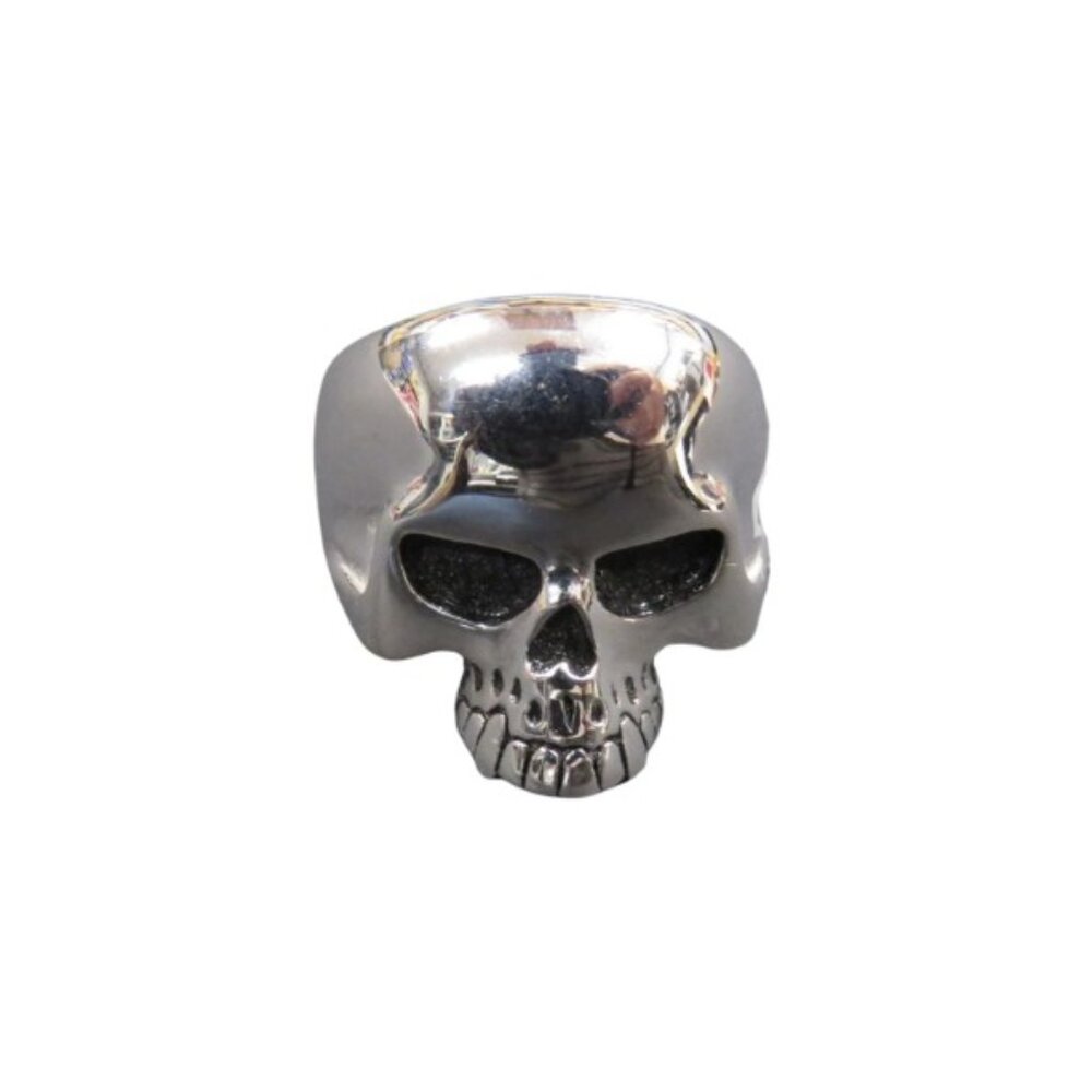 Inox Men's Stainless Steel Polished Skull Ring